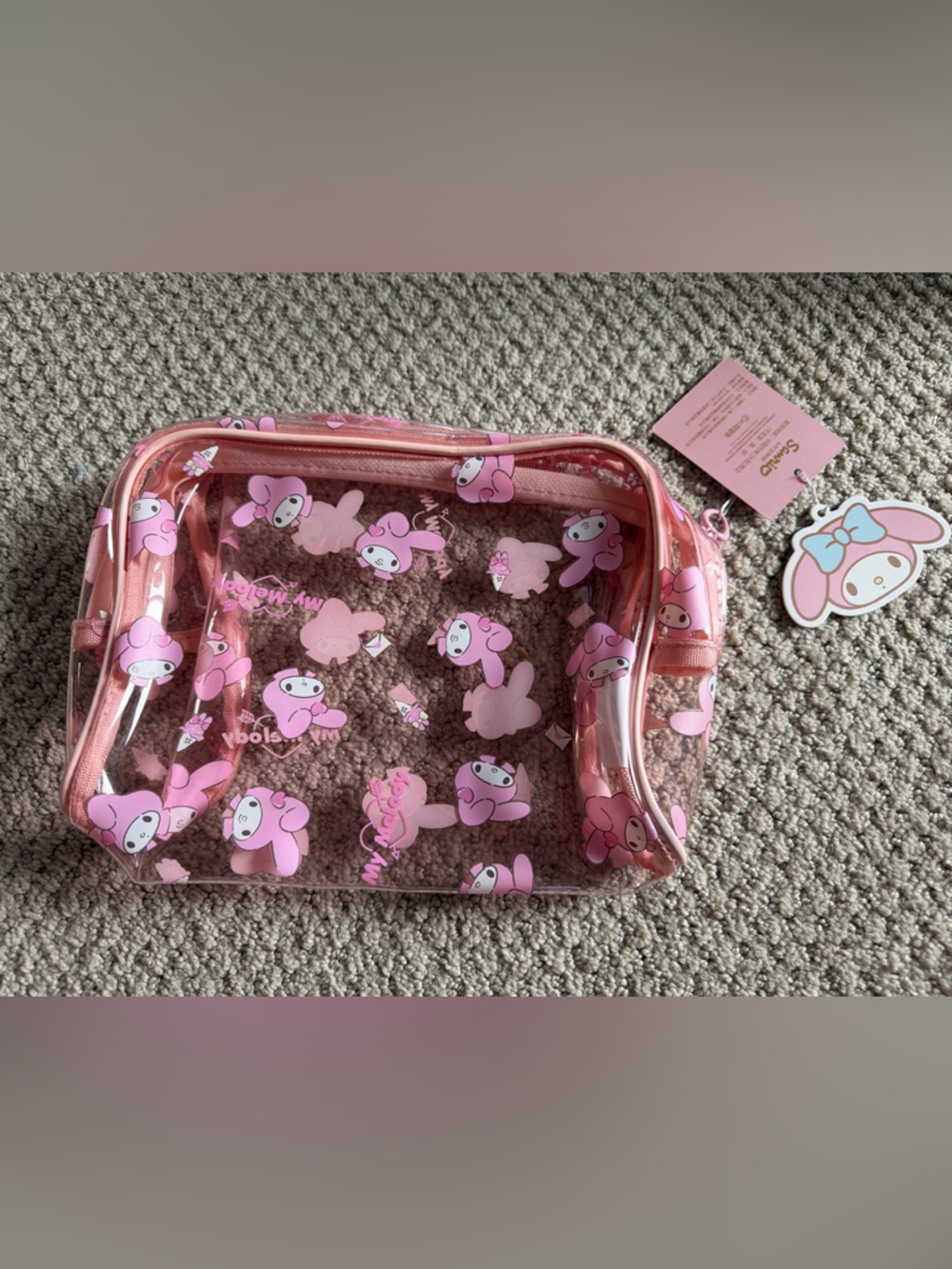 Sanrio My Melody Pink Clear Accessory Pouch